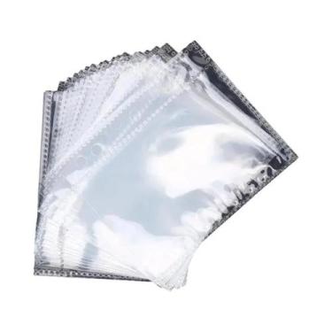 Imagem de Fichário Transparente A5 Com Zíper Laser Star Para Álbum De Fotos De Í