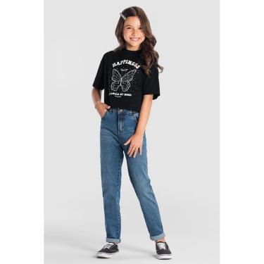 Imagem de Blusa cropped teen menina de borboleta Brandili Young Preto-Feminino