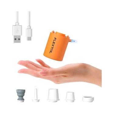 Imagem de Bomba De Ar Portátil Mini Com Luz E Carregamento USB-C Para Colchões I