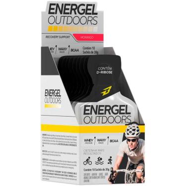 Imagem de Gel Energético Energel Outdoors cx 10 Sachês Body Action Sabor Morango