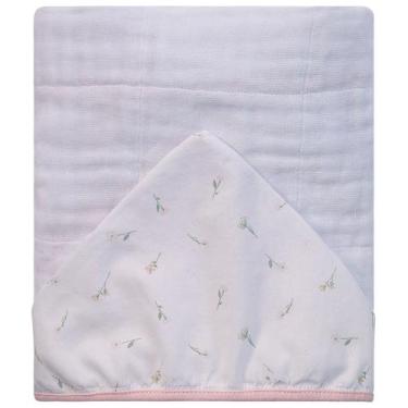 Imagem de Toalha Soft 80 cm x 90 cm com Capuz Baby Joy Fábula, Floral