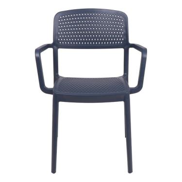 Imagem de Cadeira Tramontina Serena Em Polipropileno Azul Navy Com Braços