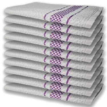 Imagem de 10 Panos De Prato Atoalhado Felpudo Premium Lilás