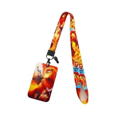 Imagem de Porta-Cartões Kawaii Disney Rei Leão Com Cordão Para Estudantes, E