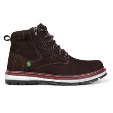 Imagem de Bota Bell boots Coturno Zipone Em Couro Leve Casual Masculino Confortável-Masculino