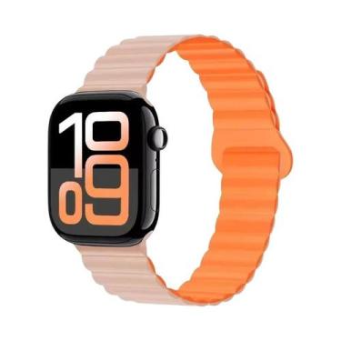 Imagem de Pulseira Esportiva Magnética De Silicone 42mm 44mm 45mm 46mm 49mm Para