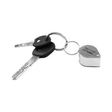 Imagem de Lupa De Metal Dobrável 30X Com Lente Tripla Para Joalheiros E Ampliaçã