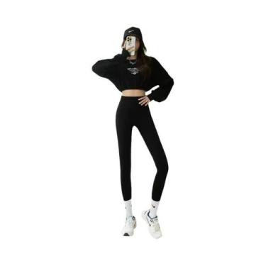Imagem de Leggings Térmicas Femininas De Fleece, Calças Justas Casuais Quentes P