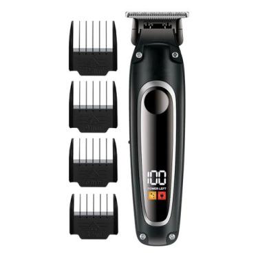 Imagem de Aparador De Pelos Cortador De Cabelo Barbeador Sem Fio Inova, Preto, 1