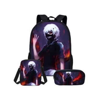 Imagem de Conjunto de mochilas escolares Tokyos Ghouls, 3 unidades para crianças