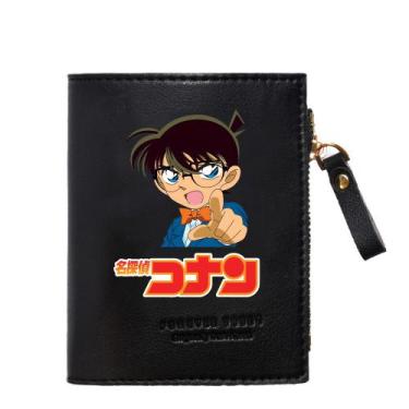 Imagem de Carteira: Detetives Conans Edogawas, personagens de anime, couro PU - 