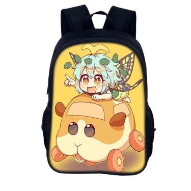 Imagem de Mochila escolar Guinea Pig Anime para crianças de nylon 30x16x40cm - y