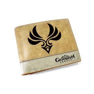 Imagem de Carteira Genshins Impacts Carteira fina com duas dobras para personage