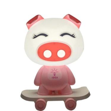 Imagem de Candeeiro de mesa Night Light Cartoon Bear Skateboard para crianças - 