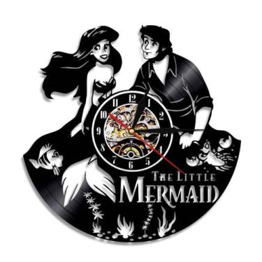 Imagem de Relógio de parede Mermaids Anime Vinyl Record 30x30cm - yiweisai