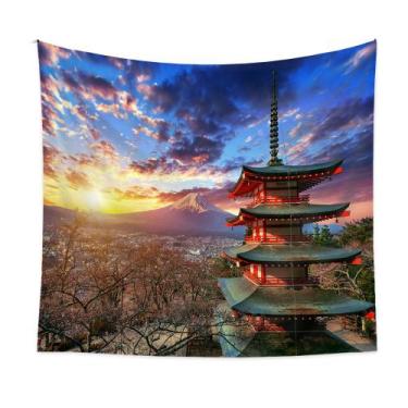 Imagem de Tapeçaria de parede Fuji Sunset Microfabric 150x130cm - yiweisai