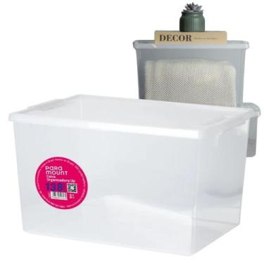 Imagem de Caixa Organizadora Multiuso Up - 138 Litros Cor Transparente - Paramou