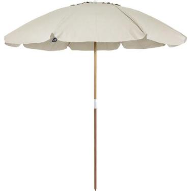 Imagem de Guarda-Sol Praia Jardim 2,40m Bagum Madeira Bege Bel Caioba