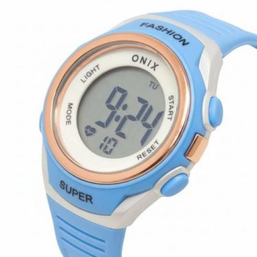 Imagem de Relógio Feminino Menina Onix IT616A 5353 Azul Digital Resistente à Águ