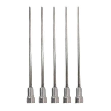 Imagem de Kit 5 espetos mini inox coracao 30cm - INOX LAURINDOS