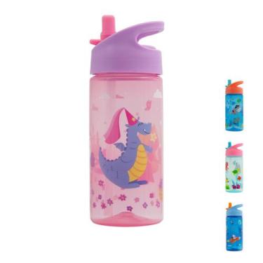 Imagem de Garrafinha Infantil com Canudo Rígido e Retrátil Higiênica Divertida B