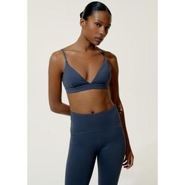 Imagem de Top Esportivo Decote V - Azul M - Hering Sports, M