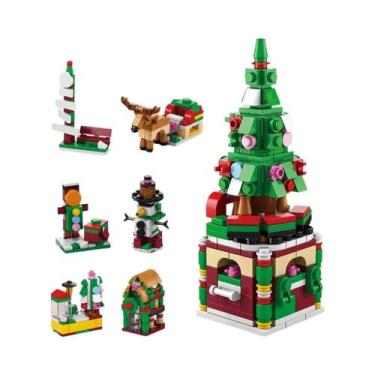 Imagem de Conjunto De Blocos De Montar HUIQIBAO 6 Em 1: Casa De Neve, Árvore De 