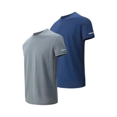 Imagem de Camiseta De Fitness Masculina plus Size De Secagem Rápida Multicolorid