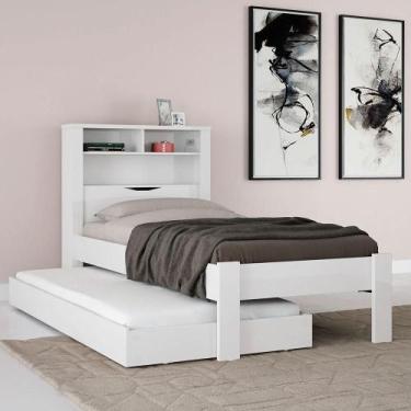 Imagem de Bicama Solteiro C/Baú/Nicho Invicta Santos Andirá Branco - 0