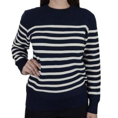 Imagem de Blusa Feminina Facinelli By Mooncity Tricot Marinho - 651246-Feminino