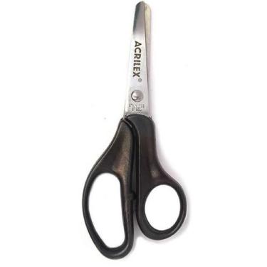 Imagem de Tesoura Escolar Sem Ponta Cabo Preto Acrilex Tesoura Escolar Sem Ponta