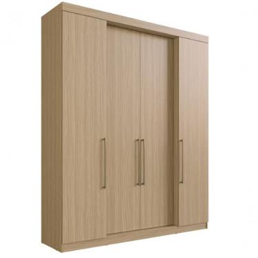 Imagem de Guarda Roupa Casal Roupeiro PH 1717 4 Portas MDP Cedro Herval