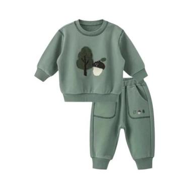 Imagem de Conjunto De Moletom Bordado Para Meninos E Meninas, Calças, Roupas De 