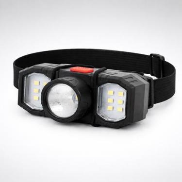 Imagem de Lanterna de Cabeça Triplo LED Recarregável USB com 3 Modos de Luz - Ge