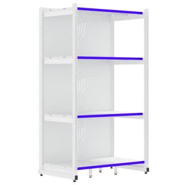 Imagem de Rack Fit Parede 1 Inicial 2,02X0,90X0,60 4 Bandejas Amapá, Branco Perf