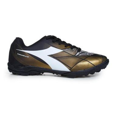 Imagem de Chuteira Society Diadora Squadra II França Preto e Dourado Masculino 44 PRETO/DOURADO/BRANCO Diadora-Masculino