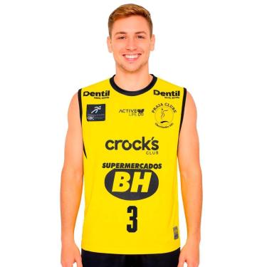 Imagem de Camisa Time Feminino Praia Clube 2026 Amarela Macris Masculina-Masculino