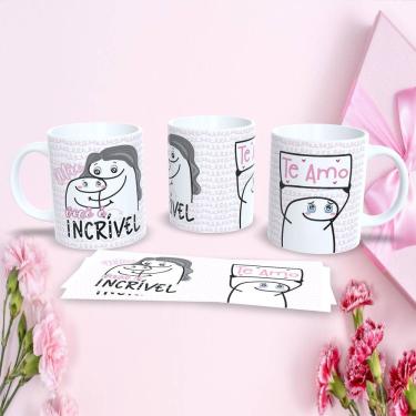 Imagem de Caneca Dia das Mães Flork 325ML Estampa 6 para Presente Criativo em Porcelana Branco Ap...