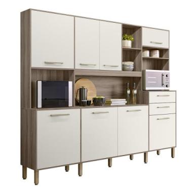 Imagem de Armario de Cozinha Hortelã com 8 Portas e 2 Gavetas 240 cm - Nicioli, 