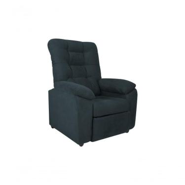 Imagem de Poltrona Do Papai Reclinável Onix Suede Azul Matrix