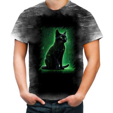 Imagem de Camiseta Desgaste de Gato Oráculo Hacker Binário Mat 3 - Kasubeck Stor
