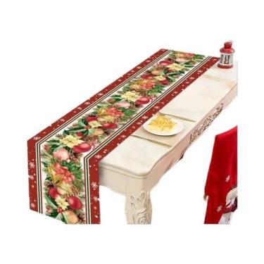 Imagem de Caminho De Mesa Xadrez Buffalo Para Natal, Decoração De Mesa De Natal,