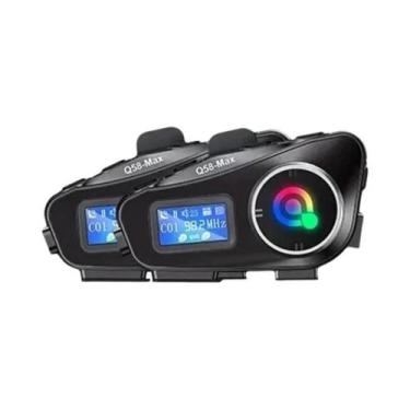 Imagem de Intercomunicador Bluetooth Para Capacete De Moto Com LED, Duplo, 500M,
