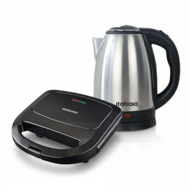 Imagem de Kit Itatiaia Chaleira Elétrica 1,8l E Grill/sanduicheira Preto/inox 22
