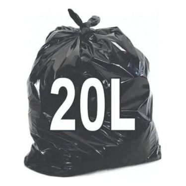 Imagem de Saco De Lixo Preto 20 Litros Resistente 100 Unidades - Higipack