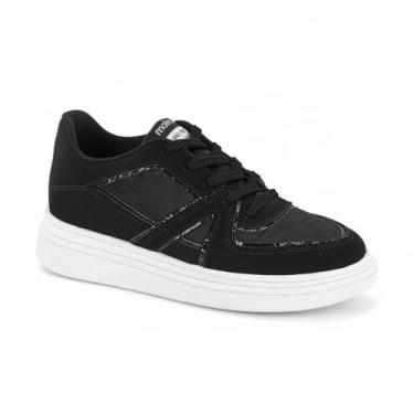 Imagem de Tênis Moleca Feminino Preto Urbano Casual Diário -, Preto, 35
