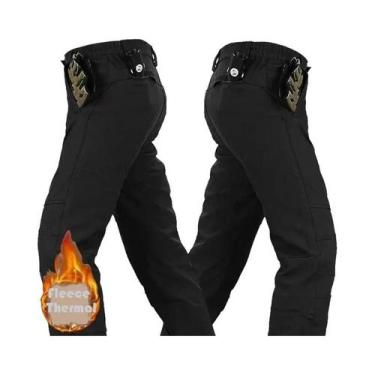 Imagem de Calças Cargo Táticas Militares Masculinas Impermeáveis De Fleece Quent