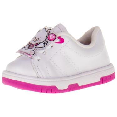 Imagem de Tênis infantil baby molekinha - 2728102, Branco, Rosa, 17