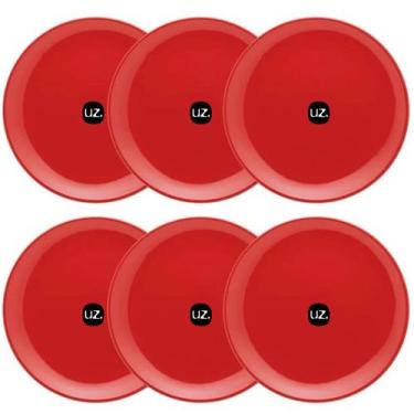 Imagem de Jogo De 6 Pratos Rasos Redondos 26cm Pratos De Plástico UZ - UZ Utilid