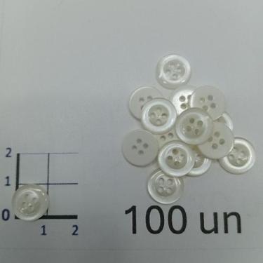 Imagem de Botões Perolado 11mm 4 Furos Brilho 50Un 100Un 200Un uniformes camisas